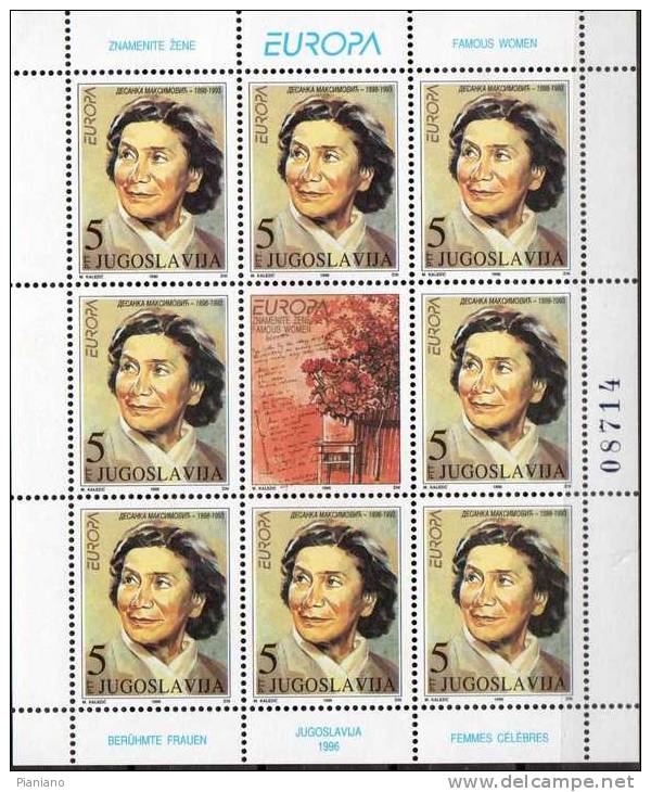 PIA  -  JUGOSLAVIA  -  Europa  Mf  (Yv 2635-36  X  8) - Postzegelboekjes
