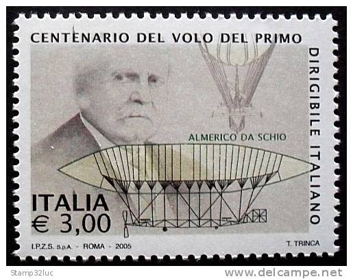 ITALIA ITALY REPUBBLICA 2005 DIRIGIBILE** AIRSHIP MNH - 2001-10:  Nuevos