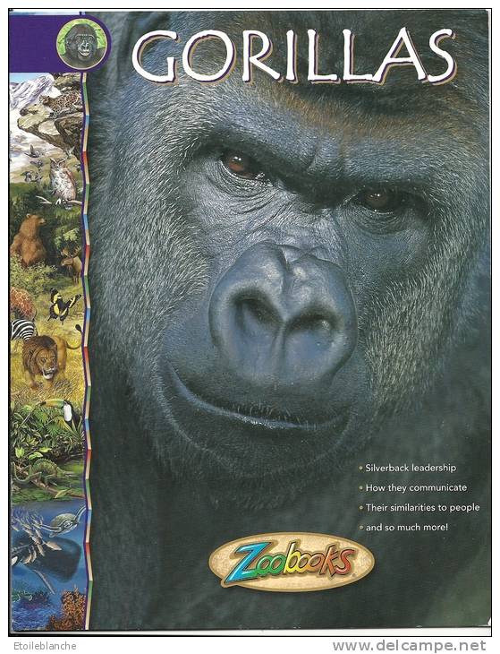 Gorillas, Wildlife / Gorilles, Livre Educatif, Photos, Dessins, Squelette, Vie Sauvage / Zoo Book / - Fauna