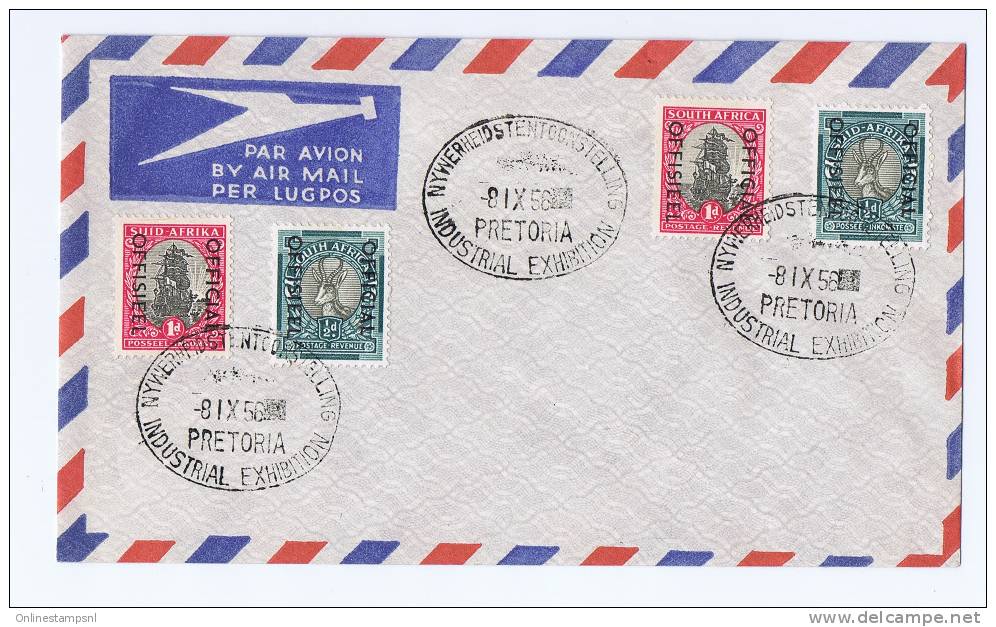 South Africa: Nyverheidstentoonstelling , Industrial Exhibition Pretoria With Official Stamps - Storia Postale