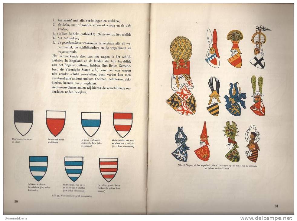 NL.- Boek - Heraldiek. Oorsprong, Ontwikkeling En Het Tekenen Van Wapens. Door F. PAMA &ndash; BROUWER. 2 Scans - Antiquariat