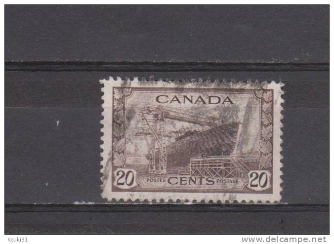 Canada YT 216 Obl : Bateau , Corvette - Used Stamps