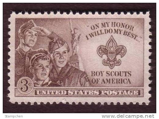 1950 USA Boy Scouts 40 Years Of Scouting Stamp Sc#995 Scout Badge - Nuevos