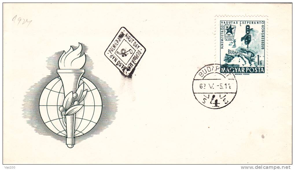 ESPERANTO 1962 COVER FDC PREMIER JOUR HUNGARY. - Esperanto