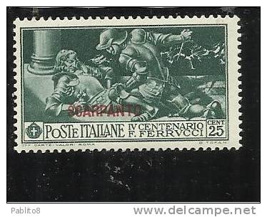 EGEO 1930 SCARPANTO FERRUCCI 25 C MNH - Aegean (Scarpanto)