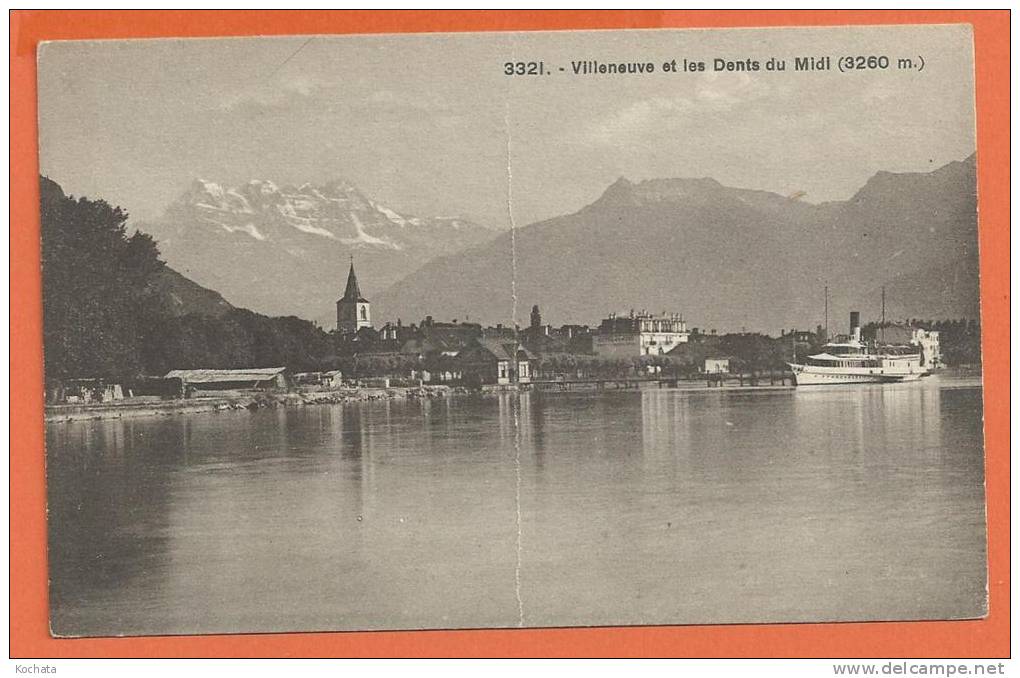 L270, Villeneuve, Dents Du Midi, 3321,  Circulée  1924 - Villeneuve