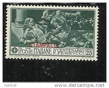 EGEO 1930 STAMPALIA FERRUCCI 25 C MNH - Aegean (Stampalia)