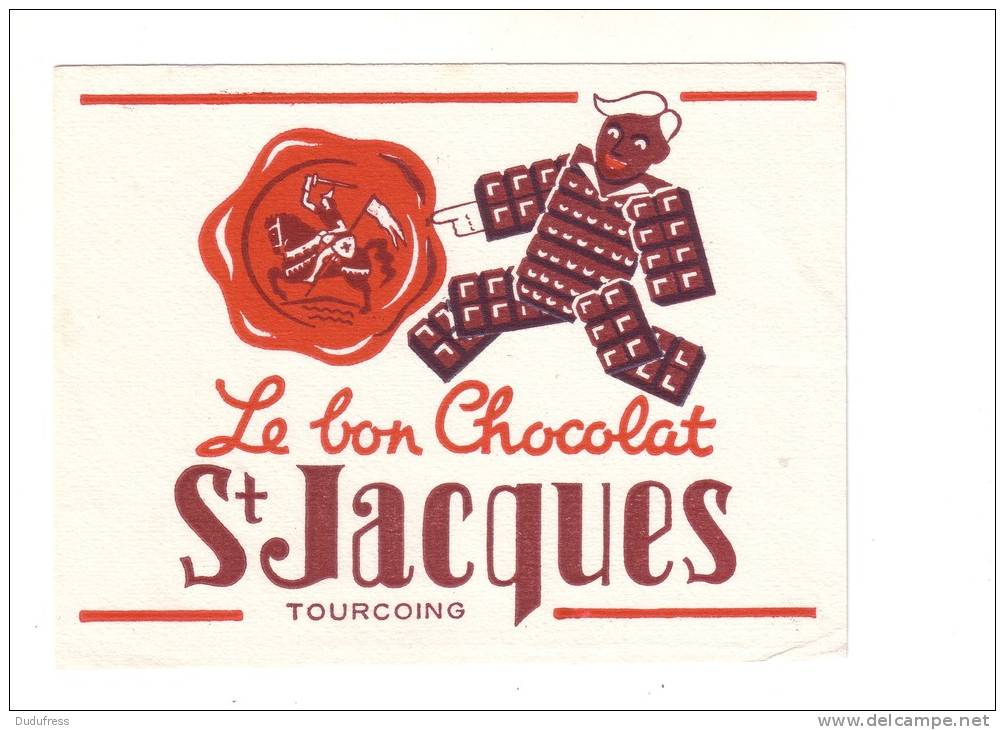 BUVARD  CHOCOLAT ST JACQUES  TOURCOING - Chocolat