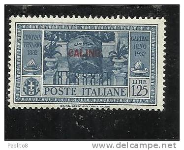 EGEO 1932 CALINO GARIBALDI LIRE 1,25 MNH - Egée (Calino)