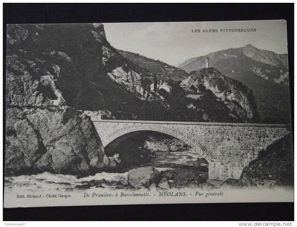 MEOLANS (Alpes-de-Haute-Provence) - De PRUNIERES à BARCELONNETTE - Vue Générale - Non Voyagée - Altri & Non Classificati