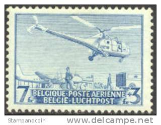 Belgium CB13 XF Mint Hinged 7fr + 3fr Airmail Semi-Postal From 1950 - Other & Unclassified