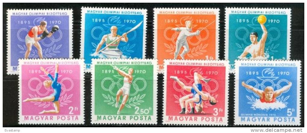 HUNGARY - 1970. Hungarian Olympic Committee  Cpl.Set MNH! - Unused Stamps