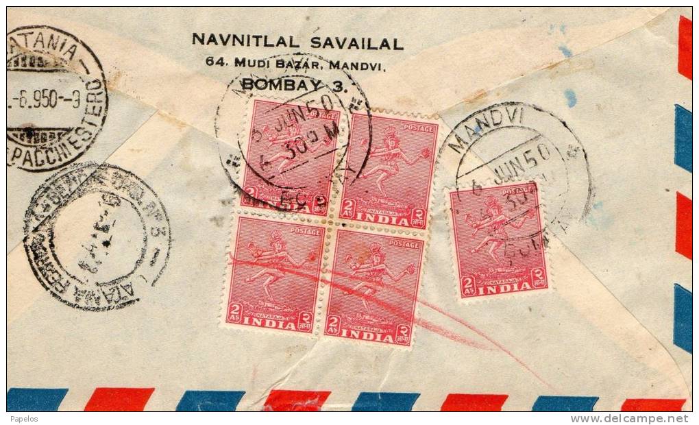 1950  LETTERA MANDVI - Covers & Documents