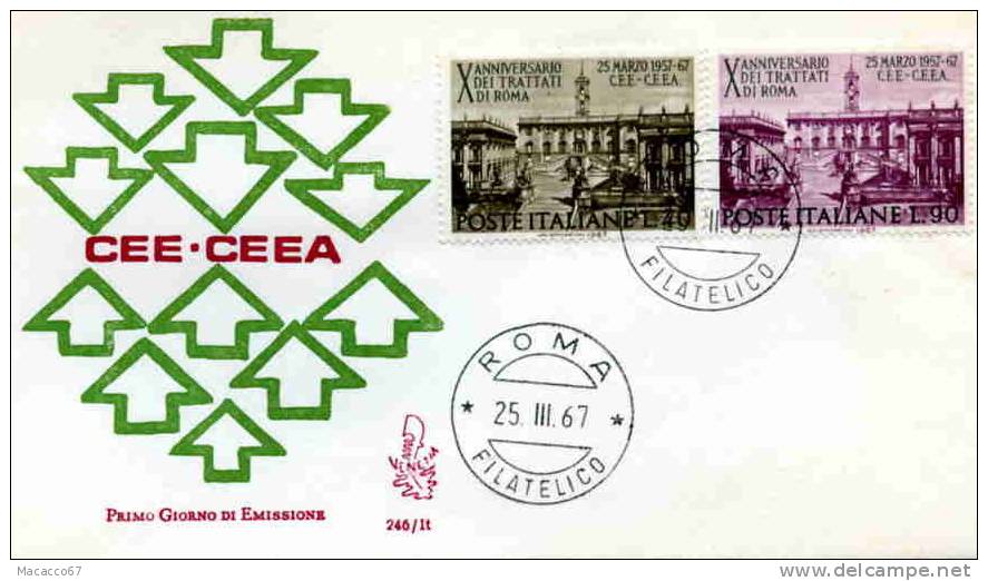 FDC VENETIA 1967 TRATTATI DI ROMA - FDC