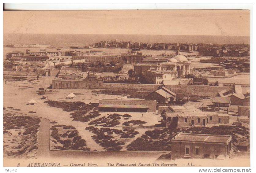 7-Alexandrie-Egypte-Egitto-General  View. The Palace And Ras-el-Tin-Barracks -Nuova-Primi 900. - Alexandria