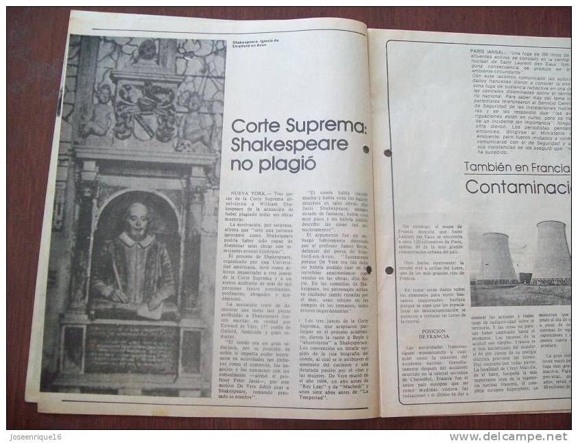 SHAKESPEARE ABSUELTO DE PLAGIO - URUGUAY 1987 - REVISTA, MAGAZINE. - [2] 1981-1990