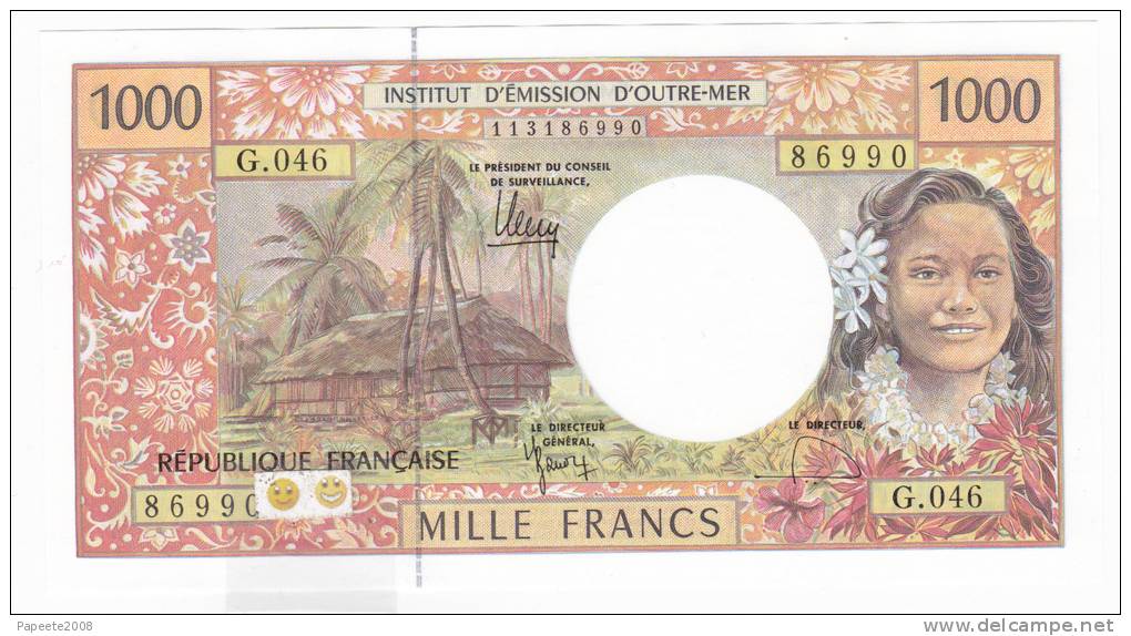Polynésie Française / Tahiti - 1000 FCFP / G.046 / 2011 / Signatures Barroux-Noyer-Besse - Neuf / Jamais Circulé - Territorios Francés Del Pacífico (1992-...)