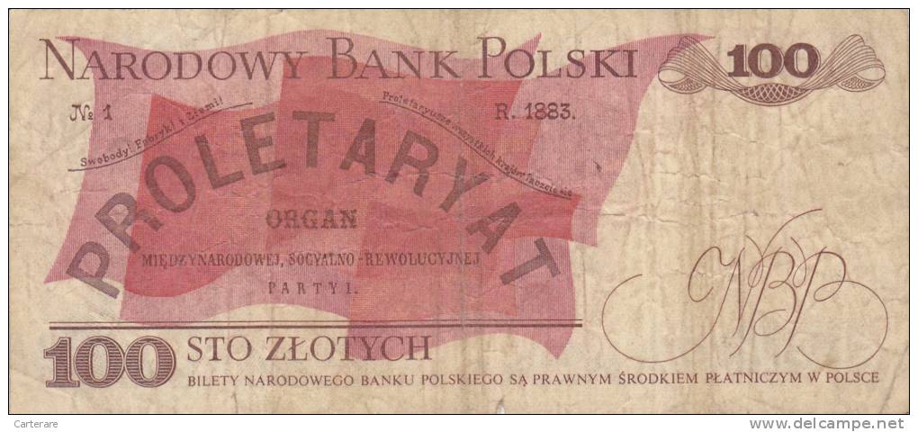 Billet  Banque POLOGNE,BANK POLSKI,POCZTA,100 STO ZLOTYCH,WARSZAWA, 17 Maja 1976,numéo DF 3848303 - Pologne