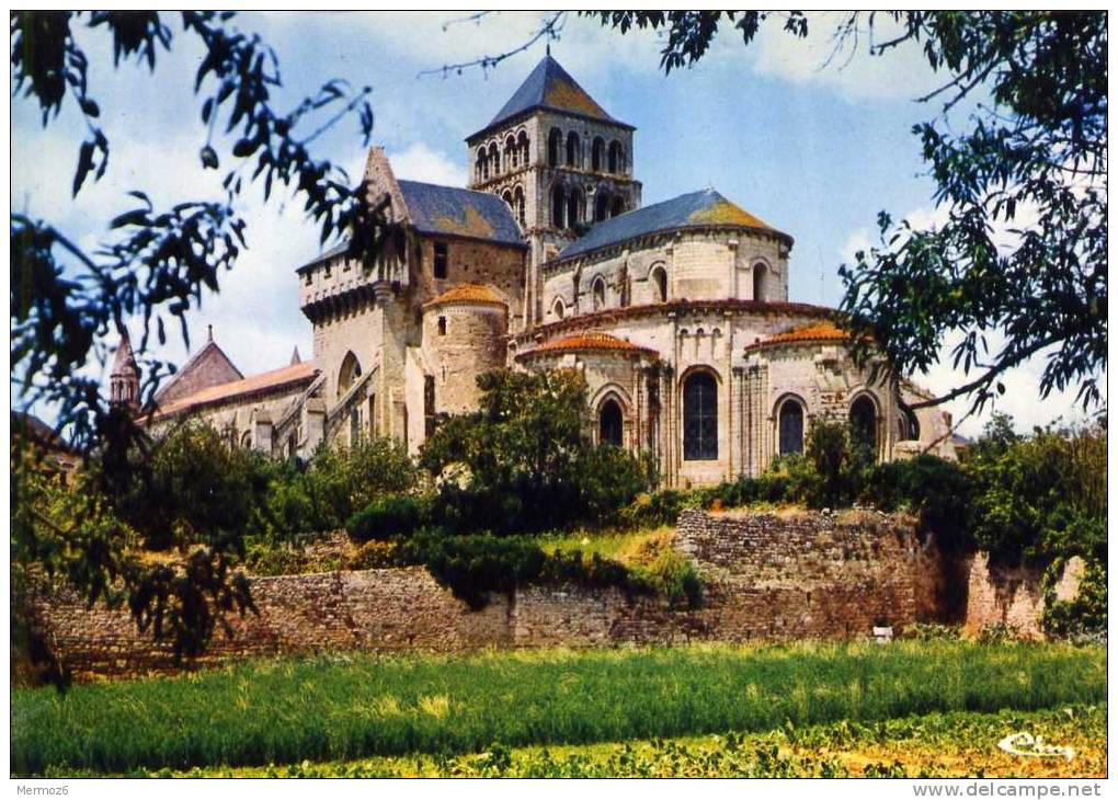 Saint Jouin De Marnes Eglise Abbatiale Abside Et Clocher Sud Est Combier Cim - Saint Jouin De Marnes