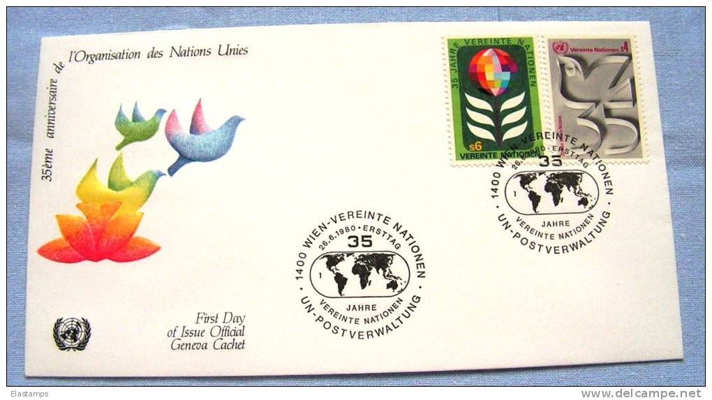 ==UNO WIEN FDC 1980 - FDC