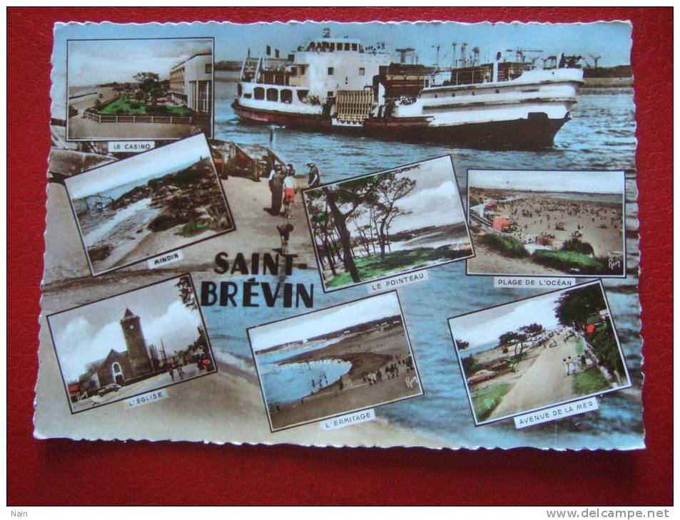 44 - SAINT BREVIN - CARTE MULTI VUES - BELLE CARTE - L'EGLISE , LE CASINO , MINDIN , AVENUE DE LA GARE .... - Saint-Brevin-l'Océan