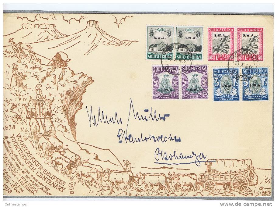 South West Africa:  FDC 1935 Centenary, Michel 172-79 On Large Nice  Cover, CV € 80 ++ - South West Africa (1923-1990)