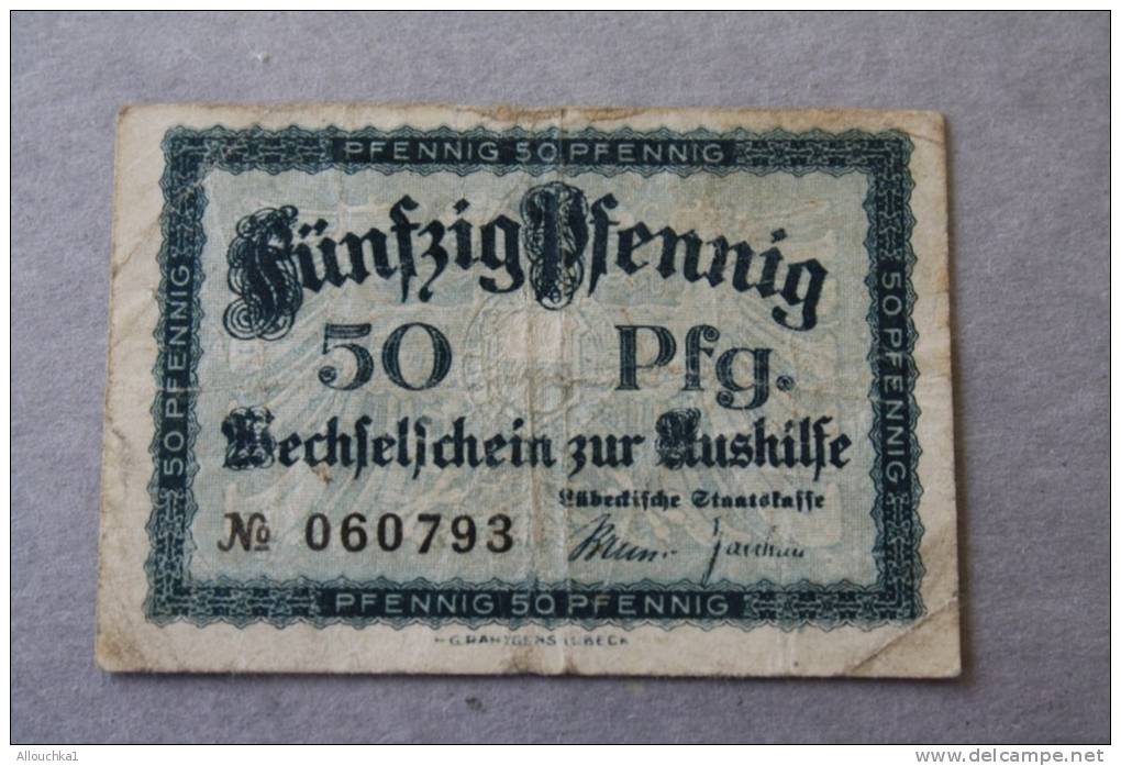 1920 LUBELISH  50 PFENNING   Banknoten DEUTSCHE GERMANY ALLEMAGNE BILLET  DE BANQUE Banconota REPUBLIQUE DE  WEIMAR - Andere & Zonder Classificatie