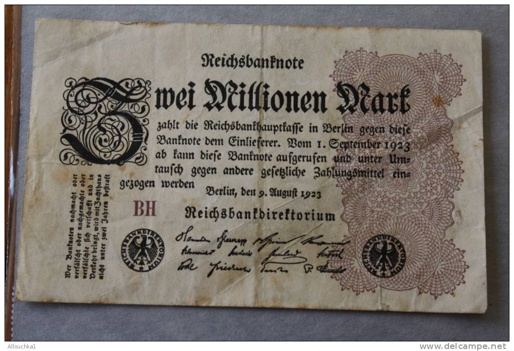 1923 WEI MILLION MARK  REICHBanknoten  BERLIN DEUTSCH  GERMANY ALLEMAGNE BILLET  DE BANQUE Banconota  BANK - 10 Millionen Mark