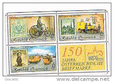 AUSTRIA - TELEKOM AUSTRIA (L&G) -  2000 WIPA 2000: STAMPS (TIRAGE 6000)  -   USED °- RIF. 5371 - Francobolli & Monete