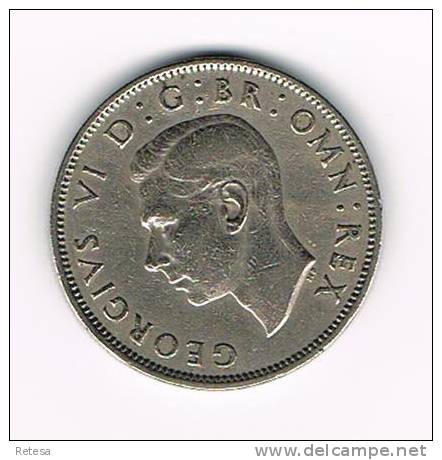 GREAT BRITAIN  2 SHILLINGS  1949 - J. 1 Florin / 2 Schillings