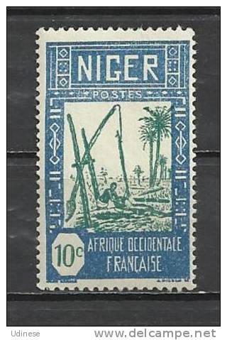 FRENCH NIGER 1926-1938  - DEFINITIVE 10 -  MH MINT HINGED - Unused Stamps