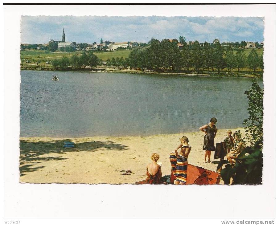 CPSM  VERNOUX EN VIVARAIS    Le Lac Aux Ramiers  Et La Ville - Vernoux