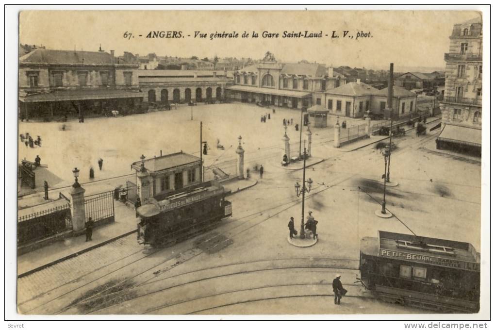 ANGERS  - Vue Générale De La Gare Saint Laud. Trams Beau Plan. - Angers