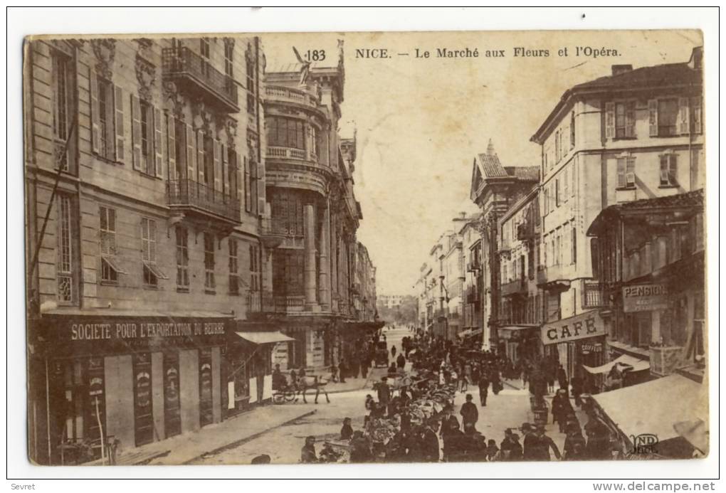 NICE  - Le Marché Aux Fleurs Et L'Opéra. - Marchés, Fêtes