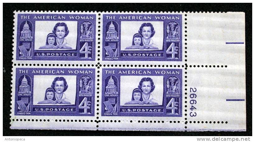 USA 1960 AMERICAN WOMEN BLOCK MNH** - Hojas Bloque