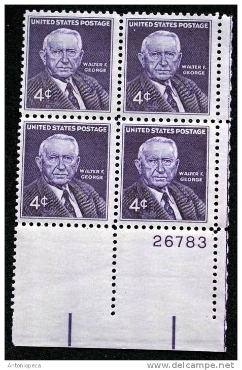 USA 1960 WALTER F.GEORGE BLOCK MNH** - Blocchi & Foglietti