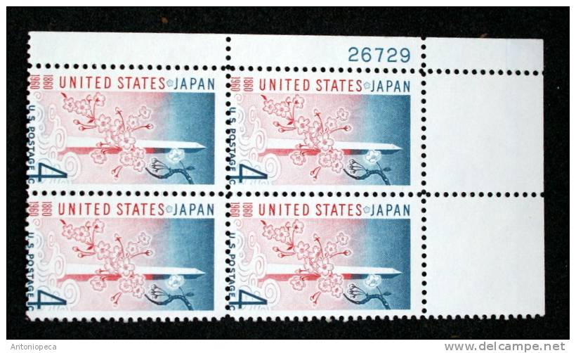 USA 1960 USA-JAPAN  BLOCK MNH** - Blocs-feuillets