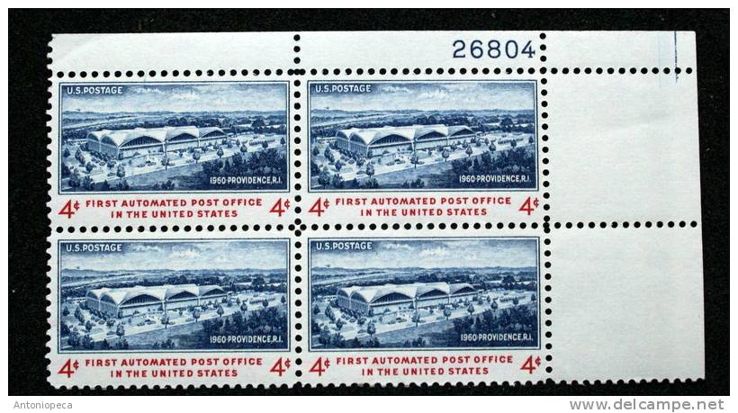 USA 1960 FIRST AUTOMATED POST OFFICE  BLOCK MNH** - Blocchi & Foglietti