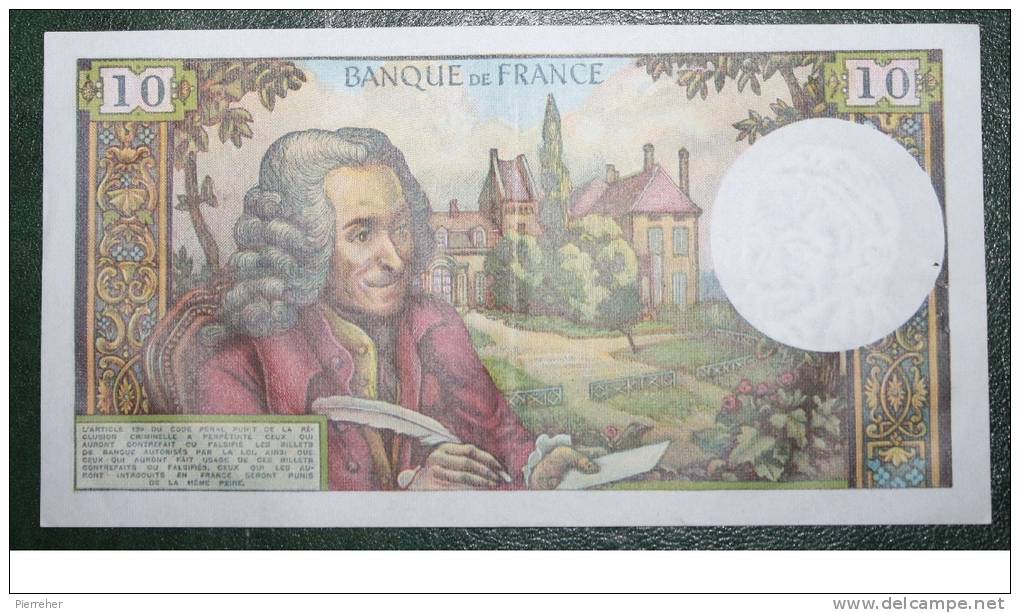 BILLET DE DIX FRANCS VOLTAIRE DATE DU 1.06.1972 - 10 F 1963-1973 ''Voltaire''