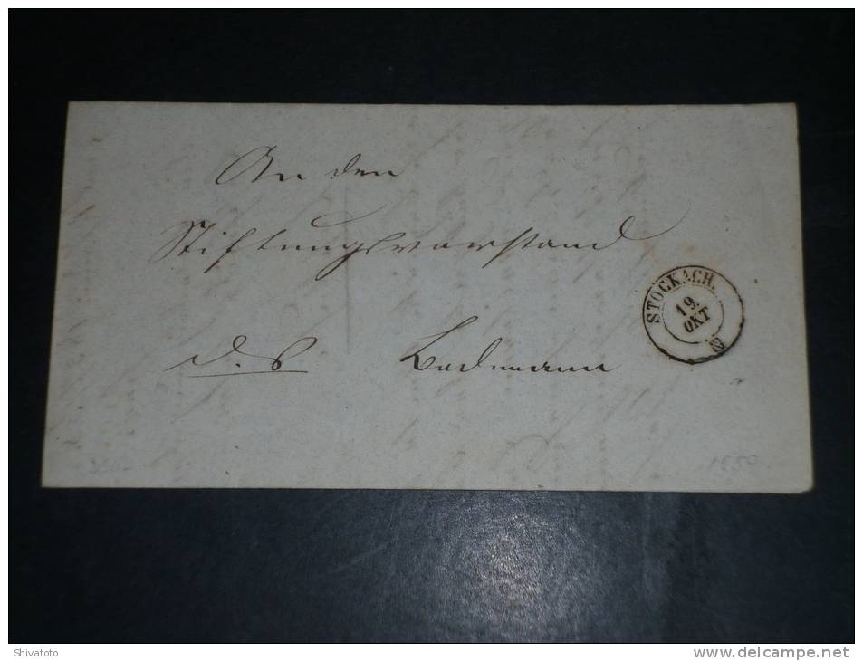 (2471) Germany Old Stampless Cover Stockach 1850 - Prephilately