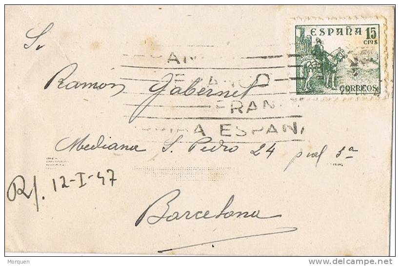 4808. Carta Barcelona 1947. Tamaño Tarjeta De Visita - Lettres & Documents