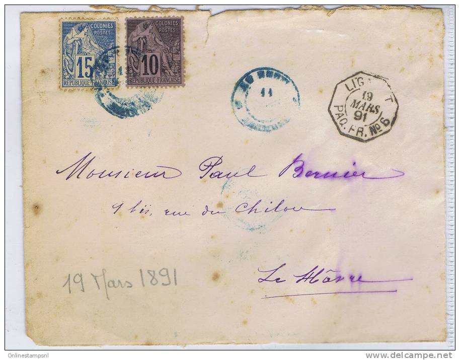 Lettre Col. Generales Maury Nr 50+51 1891 - Alphee Dubois