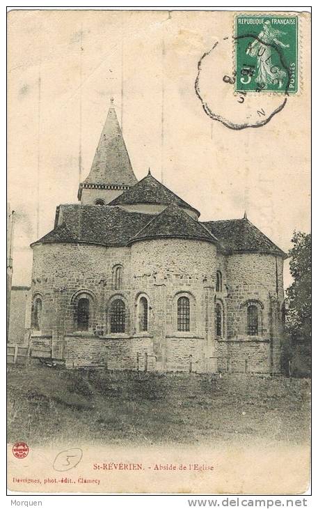 Postal St. REVERIEN (Nievre) Clamecy. Abside De La Iglesia - Clamecy