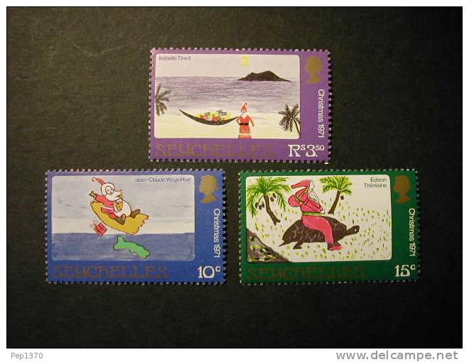 SEYCHELES 1977 - NAVIDAD - CHRISTMAS - NOEL - Yvert Nº  285-287 - Seychellen (1976-...)