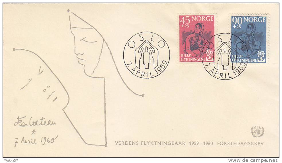 M-0963- Norge 1960 Hijelp Flyktningeaar 1960 - Oslo - Lettres & Documents