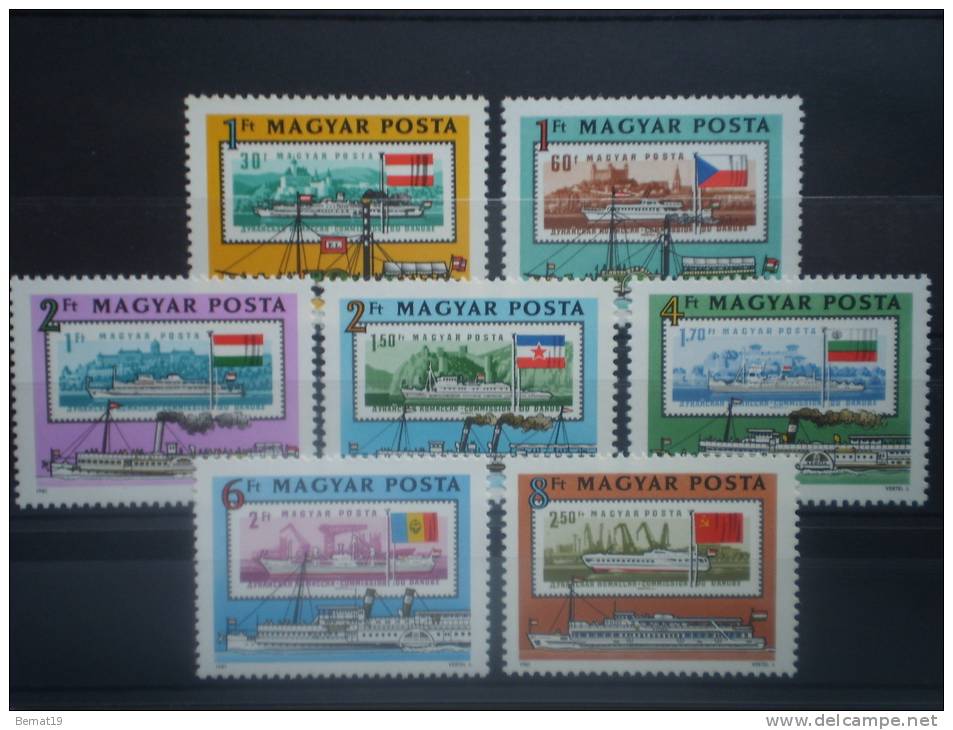 Hungria 1981. Ships. Yvert 2776-82 ** MNH - Unused Stamps