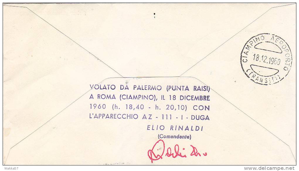 M-0982- Palermo Giornata Del Francobollo - Aerogramma Viaggiato Apparecchio AZ111 - Airmail