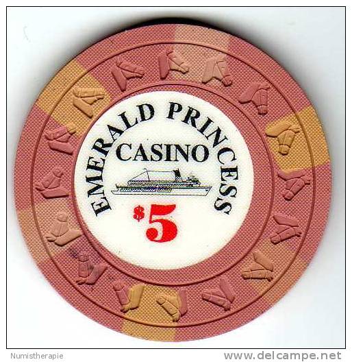 Jeton De Casino Croisière : Emerald Princess Casino $5 - Casino