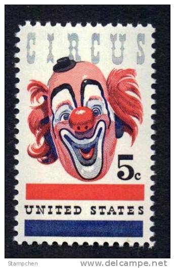 1966 USA American Circus Stamp Sc#1309 Clown - Cirque