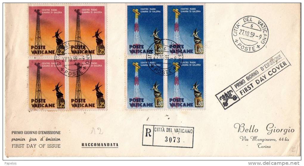 1959  LETTERA RACCOMANDATA - Storia Postale